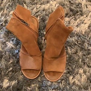 UGG Suede Open Toe and Heel Bootie